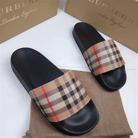 burberry schlappen damen|Burberry leather shoes.